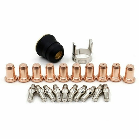 

22pcs Plasma Cutter Shield Cup Guide Electrodes Tips 1.0mm for PT60 IPT60 Torch