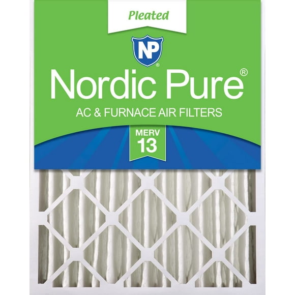Nordic Pure 16x25x4 MERV 13 Pleated Ac Furnace Air Filter 1 Pack