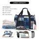 thumbnail image 5 of Easygdp Indigo Patchwork Quilt Bolsa de Gimnasio, Bolsa de Viaje Duffel, Bolsa de Fin de Semana con Compartimentos, Bolsa de Mano para Noche, 5 of 7