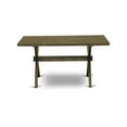 thumbnail image 6 of X776MZ748-6 6Pc Dining Set - Rectangular Table , 4 Parson Chairs and a Bench - Multi-Color Color, 6 of 8