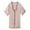 Pink, variant on LIaqionyy Women's Silk Robes Dress Short Sleeve Button Down Short Nightgown Pajamas Satin Bathrobe