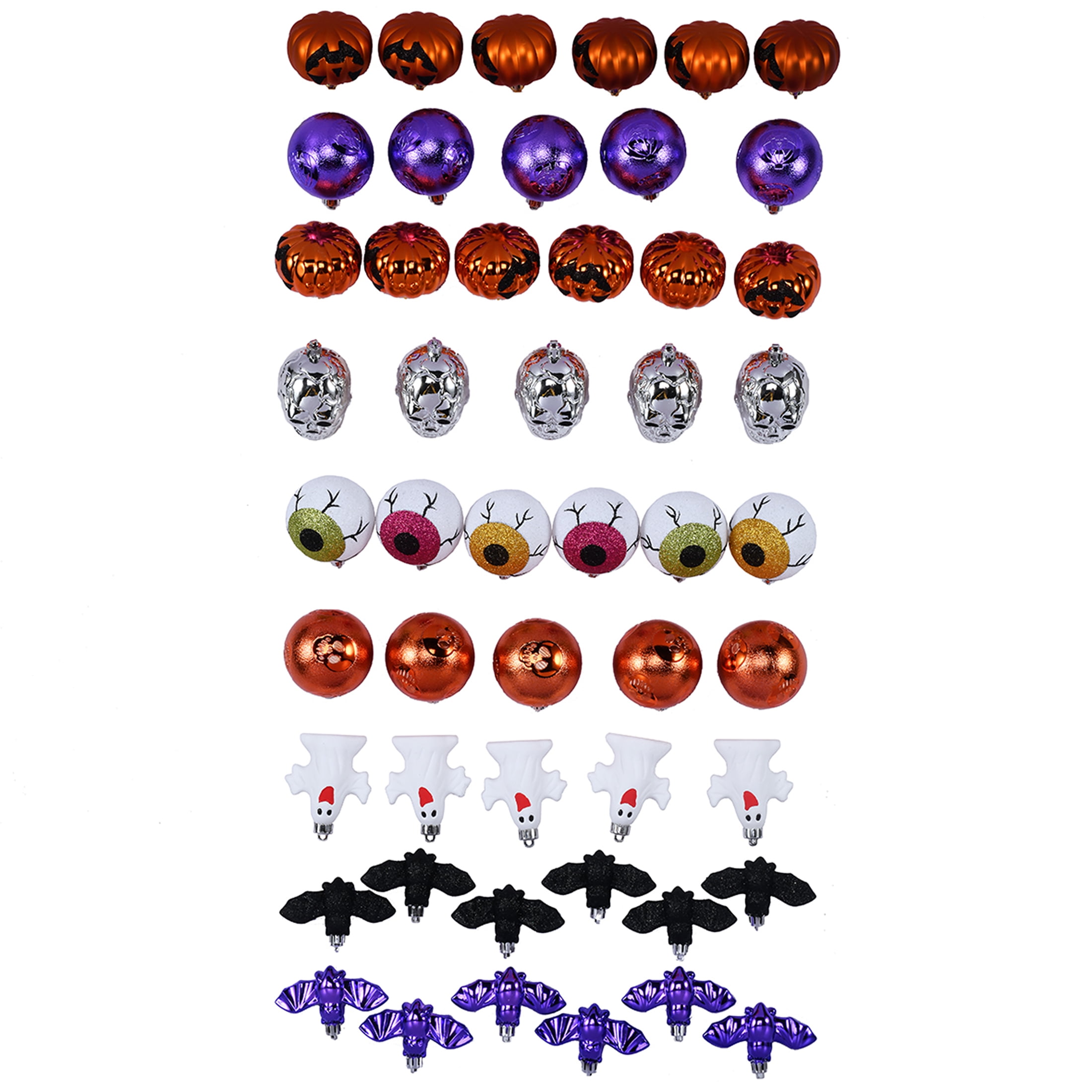 Holiday Time 50-Count Multicolor Halloween Shatterproof Ornaments