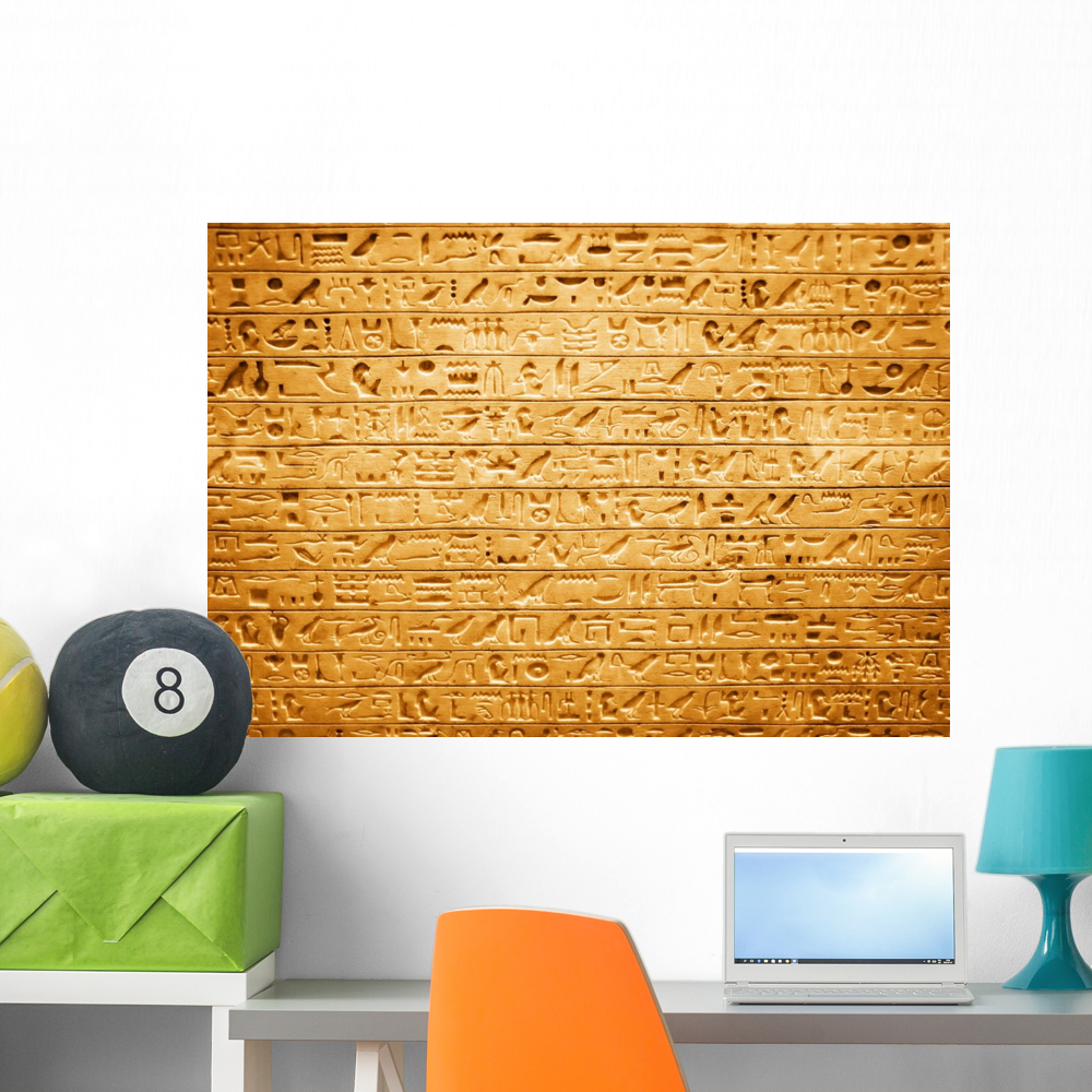 Egyptian Hieroglyphs Wall Mural Decal Sticker, Wallmonkeys Peel & Stick ...
