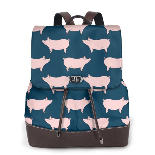 Balery Pig 1 Mochila de Cuero para Mujeres, Gran Capacidad, Bolsa de Viaje Multifuncional, Mochila de Cuero y Bolsa de Hombro para Mujeres