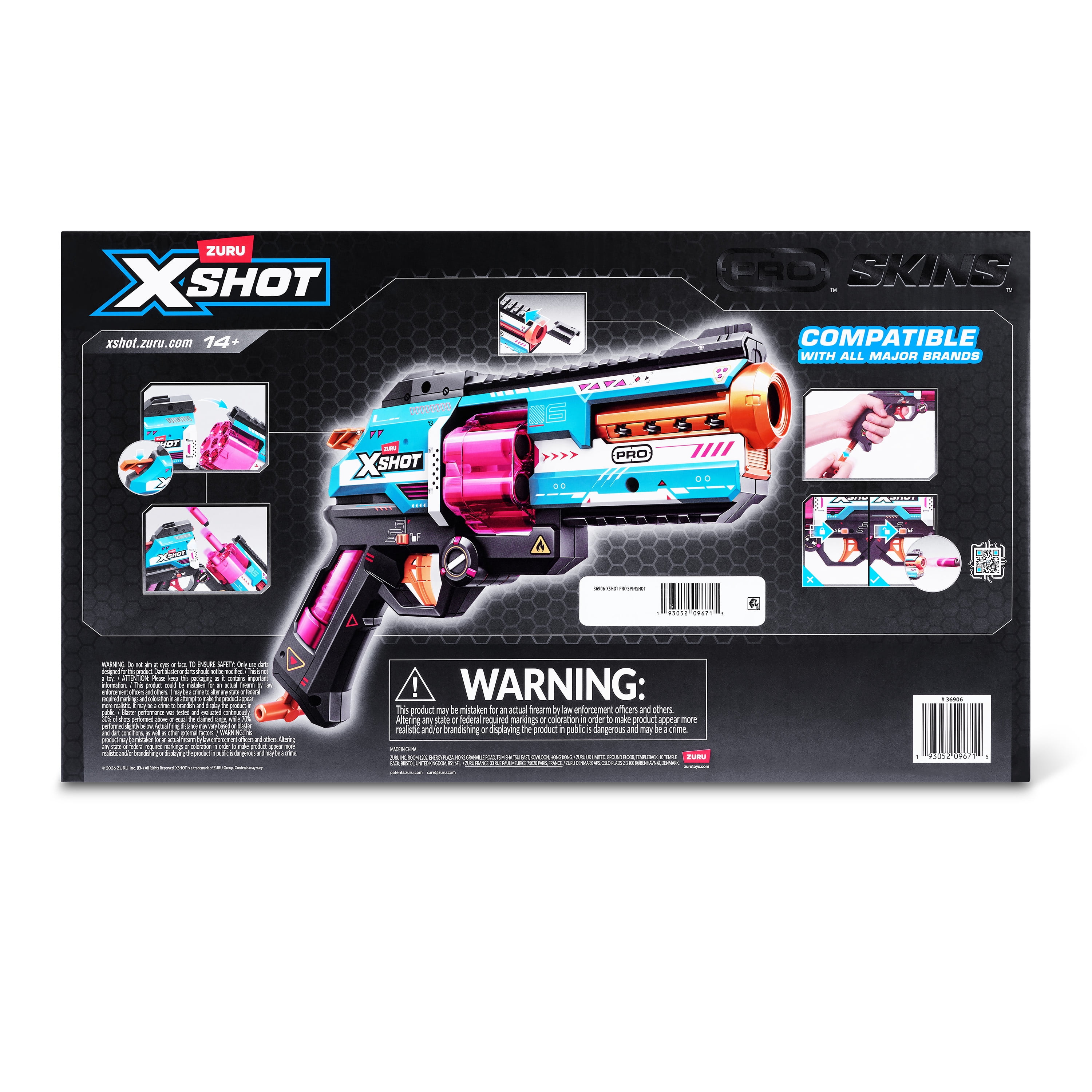 XSHOT SKINS Pro Series Break Barrel Blaster by ZURU with 20 Air Pocket Darts for Ages 14+