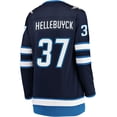 thumbnail image 3 of Women's Fanatics Connor Hellebuyck Navy Winnipeg Jets Breakaway Jersey, 3 of 3