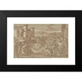 thumbnail image 2 of Luigi Garzi 24x17 Black Modern Framed Museum Art Print Titled - Marcus Curtius Leaping into the Chasm (1638-1721), 2 of 5