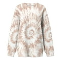 thumbnail image 4 of ShomPort Womens Crewneck Sweatshirt Casual Loose Long Sleeve Tie-Dye Pullover Tops Fall Fashion Outfits, 4 of 4