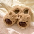 thumbnail image 3 of Pantuflas Carpincho Peludas Felpa Lindas Antideslizantes para Otoño E Invierno, 3 of 9