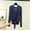 #250-Blue, variant on TaTaai Womens Long Sleeve Cardigan V Neck Loose Fit Solid Soft Silky Open Front Kimono with Sleeveless Vest Two Piece Set for Summer Gift