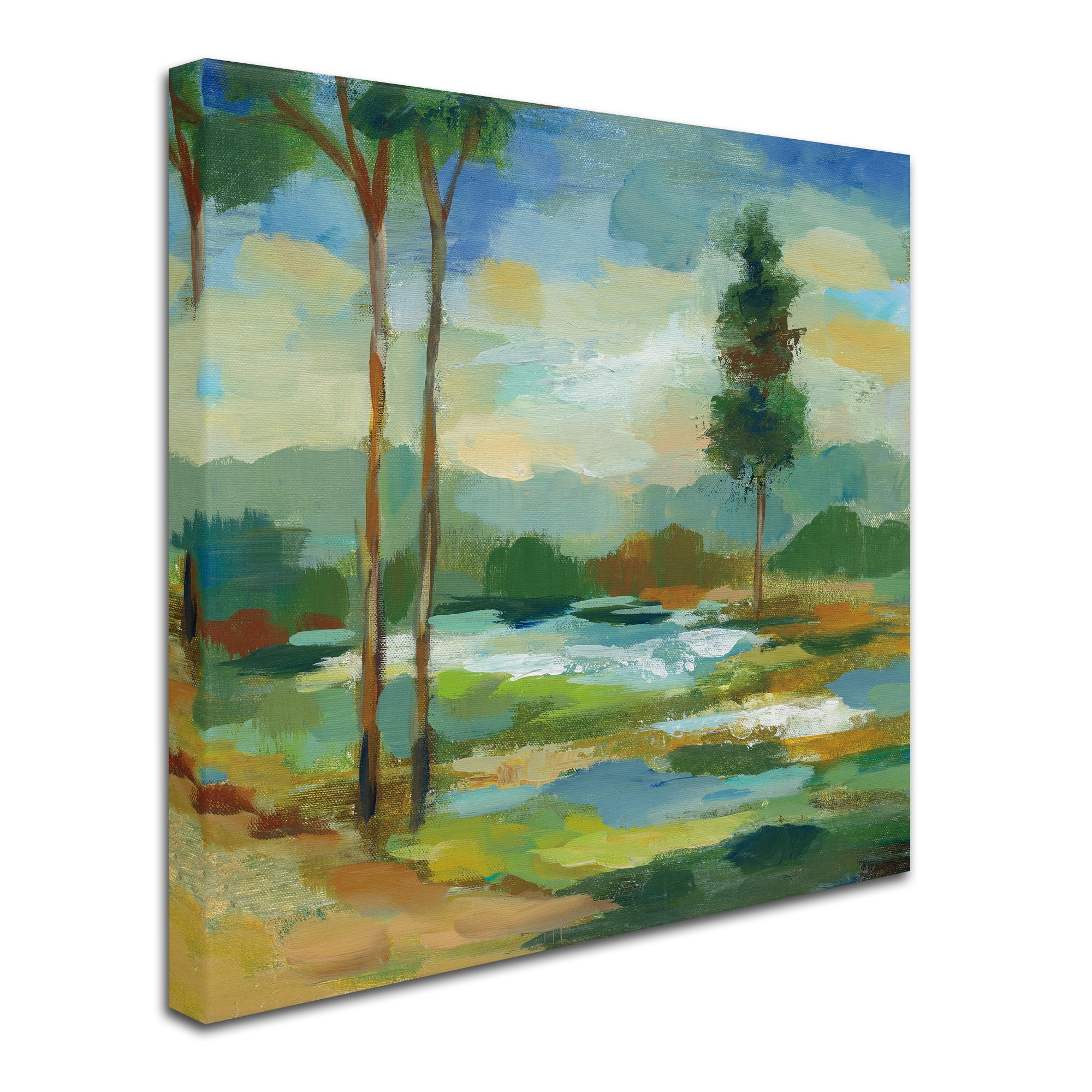Trademark Fine Art "Early Spring Landscape I" Canvas Art by Silvia Vassileva