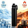 thumbnail image 6 of Boyun Daj 25oz Water Bottle with Handle, 304 Stainless Steel Double Wall Vacuum, Leak Proof Wide Mouth Sports Bottle, BPA Free, Keep Hot & Cold, Black, 6 of 6