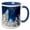 Blue/White, variant on 3drose, Snowy Forest in the Np Bavarian Forest in Winter. Bavaria, Germany, 11oz Two-tone Black Mug