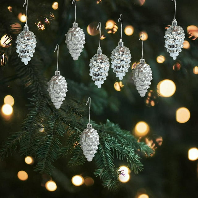 Adornos Colgantes Perfecl de Piña para Navidad 8 Piezas Decorativos