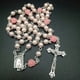 thumbnail image 3 of 5 piezas de 6 mm de cuentas rosadas, collar de rosario, joyería cruzada, 3 of 5