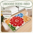 thumbnail image 5 of SIXHOME 20"x32" Vibrant Floral Bathroom Rug Non Slip Bath Mat Fluffy Soft Super Absorbent Quick Dry Bathroom Mat Machine Washable Tufted Floral Bath Mats for Bathroom Floor Beige, 5 of 7