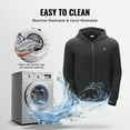 thumbnail image 5 of SKYSHALO Warm Zip Hoodie, Unisex Electric Sweatshirt with 7.4V Battery, 5 Heat Areas, Lightweight for Outdoor Activities, Camping, XL Black, 5 of 9