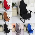 thumbnail image 3 of Lefu Stretchy Back Chair Cover for Home Office Computer Armchair Seat Soft Covers, 3 of 5