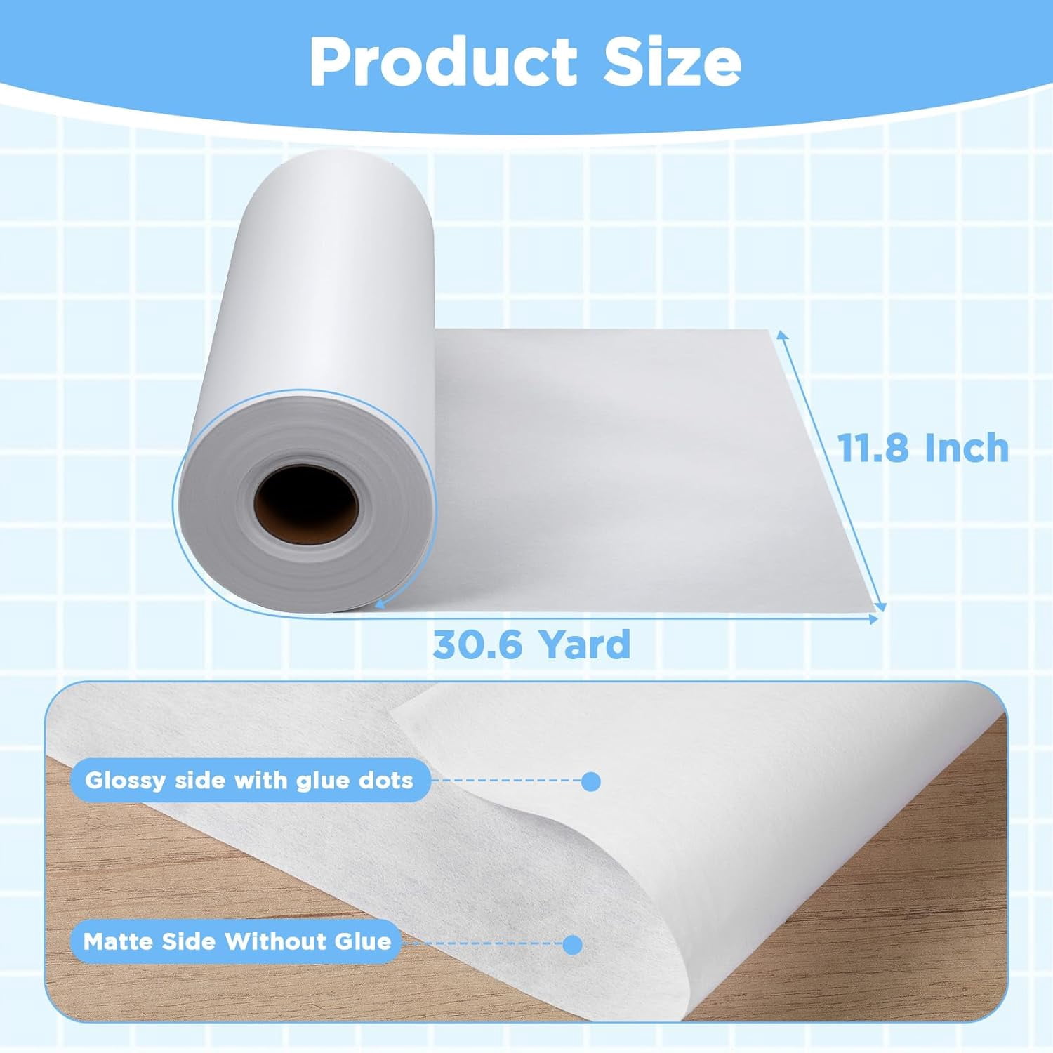 Heavy Weight White Non-Woven Fusible Interfacing, Iron On Single-Sided 11.8 Inch x 30.6 Yard for Sewing, Quilting, Crafts, Clothing and Home Decor