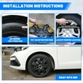 thumbnail image 7 of 4Pcs Set 15" Universal Hubcaps,Wheel Rim Cover Replacement,Snap on Car Truck SUV,PP Material,Black Matte, 7 of 7