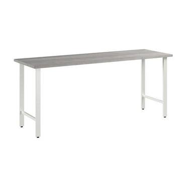 Hustle 72W Computer Desk with Metal Legs in Platinum Gray - Engineered Wood