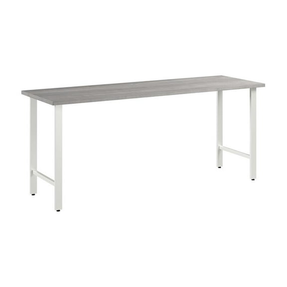 Hustle 72W Computer Desk with Metal Legs in Platinum Gray - Engineered Wood