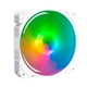 thumbnail image 2 of Kit 3 Ventiladores Gamer Balam Rush EOLOX BLAZE EX70KW 120mm ARGB Diseño Cuadrado Rainbow 1200RPM Blanco 3 Pin Controladora BR-937979, 2 of 6