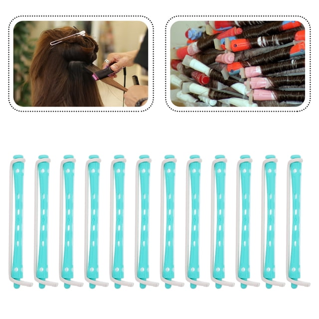 12 Pcs Bigoudis Tiges de Permanente Pratiques Rouleaux à Cheveux Outils de Curling