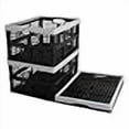 thumbnail image 3 of Kekow Panier de Rangement Pliable en Plastique Noir de 28 L, Lot de 3 Caisses Pliantes de Rangement, 3 of 4