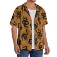thumbnail image 2 of Balery Snake Camisa Casual de Manga Corta con Botones para Hombre, Texturizada, Estilo Cubano, para Playa, Verano-XX-Large, 2 of 5
