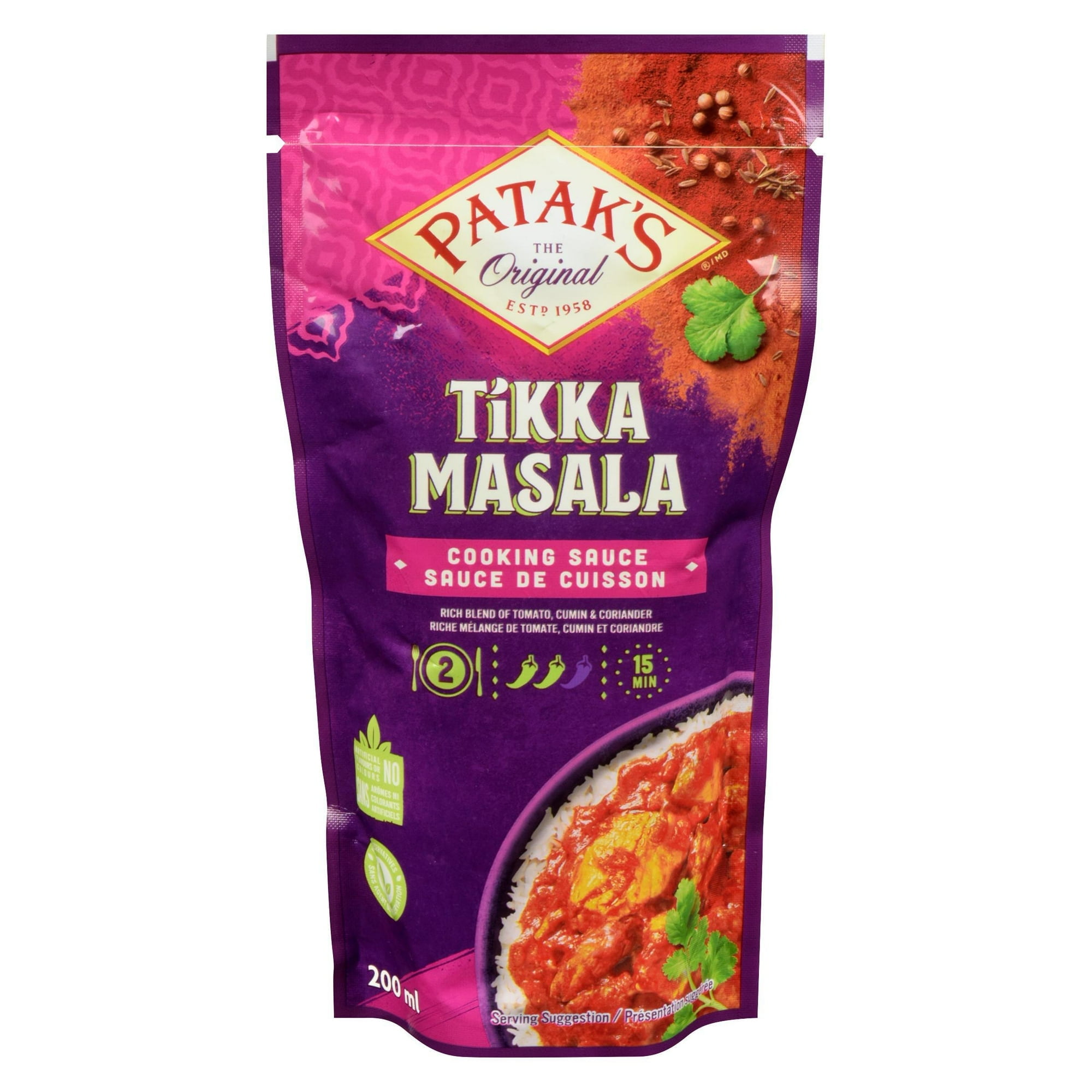 Sauce de cuisson Tikka masala pour deux de Pataks