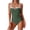 AO15-Army Green, variant on Women'S Underwire One Piece Swimsuits Tummy Control Sweetneck Ruched Bathing Suit Color Block Swimwear Full Coverage Slimming Swim Suit Army Green 2XL