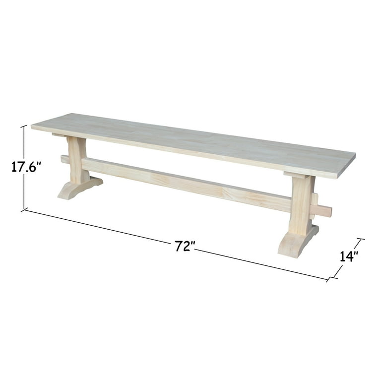 Unfinished dining bench sales