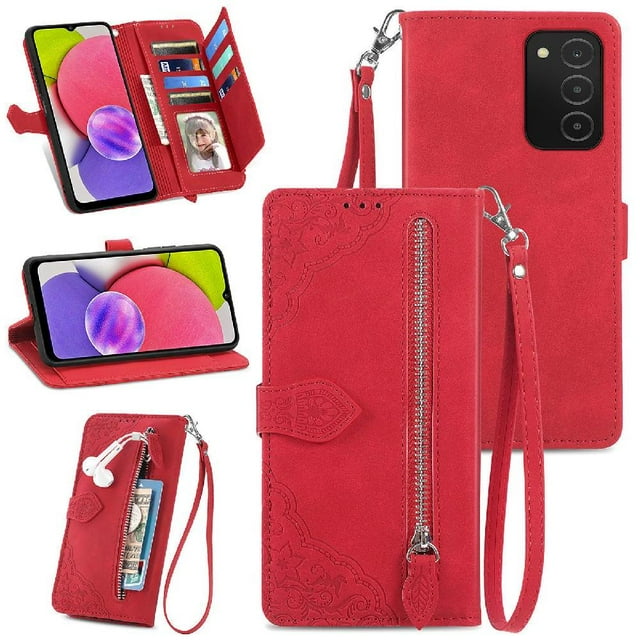 Funda billetera anti-golpes para GANGXUN Samsung A03S , ideal para día a día y trabajo