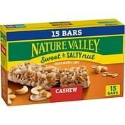 Nature Valley Sweet & Salty Nut, Cashew Granola Bars, Family Pack, 15 ct, 18 oz