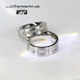 thumbnail image 2 of Two Rings Wedding Ring Sets His And Hers Couples Women Diamond Cz Man Titanium Wedding Bands, 2 of 7
