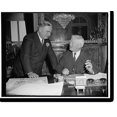 thumbnail image 2 of Historic Framed Print, Joe Keenan, Asst. Atty Gen. with Vice Pres. Garner. Ed Jamison, 6/38, 17-7/8" x 21-7/8", 2 of 9
