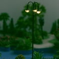 thumbnail image 2 of 2pcs DIY Sand Table Yard Lights Street Light Models Railway 3-head Light Models, 2 of 9