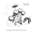 thumbnail image 4 of Educational Musical Instrument Baby Toy, Children Drum Set for Beginners, Improve Rhythm, Coordination, and Creativity,, 4 of 8
