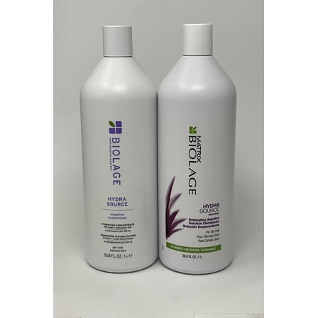 Matrix Biolage Hydrasource Shampoo and Detangling Solution (Set of 2) 33.8 oz