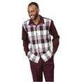 thumbnail image 3 of Montique Men's 2 Piece Long Sleeve Walking Suit Windowpane in Burgundy - 2026, 3 of 3