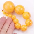 thumbnail image 5 of U8MO 6~25mm Antique Round Egg Yolk Artificial Amber Resin Loose Spacer Craft Beads-6mm 50pcs, 5 of 6