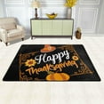thumbnail image 2 of Dreamtimes Happy Thanksgiving Day Area Rug, 36"x24" Pumpkin Sunflower Non-Slip Washable Indoor Door Mat, Absorbent Floor Mat for Bedroom Kitchen Entryway Bathroom, 2 of 7
