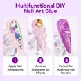 thumbnail image 3 of Pegamento para uñas con diamantes de imitación Makartt, 30 ml, gel superfuerte, 12 unidades, 3 of 9
