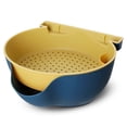 thumbnail image 1 of PP Colander Portátil Doble Capa Caja de seguridad Cocina Cocina Drenaje Cesta Fruta Lavado Accesorios Accesorios con Soporte Teléfono Azul Oscuro Inevent HA011948-01, 1 of 7