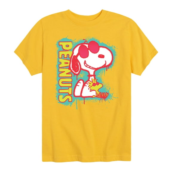 Peanuts - Peanuts Snoopy Woodstock - Toddler And Youth Short Sleeve Graphic T-Shirt