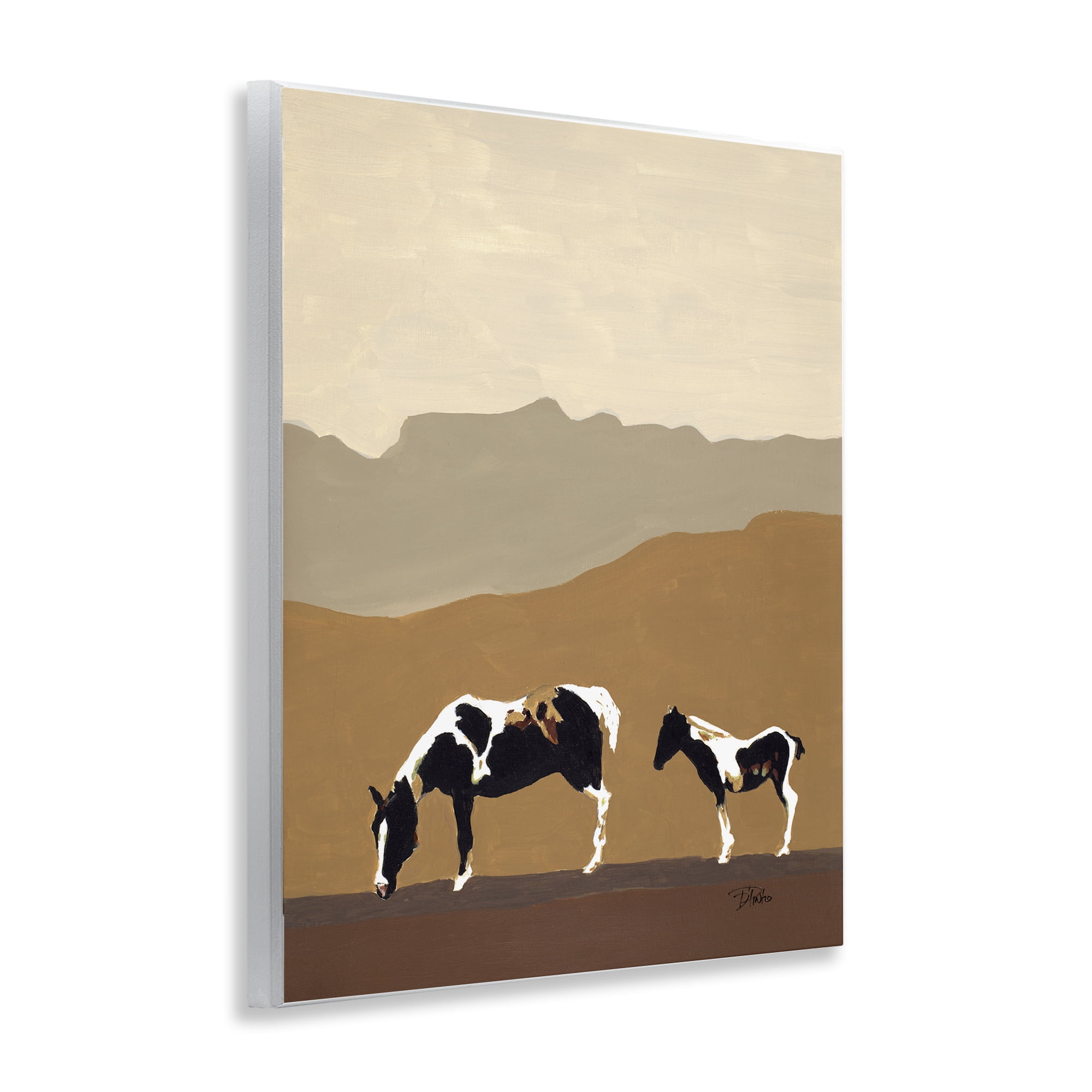 Stupell Industries Modern Mountains Horses Wall Plaque Art, design by Patricia Pinto
