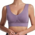 thumbnail image 6 of TTUHYWXI Breathable Bras for Women No Steel Ring Plus Size Soft Cool Liftup Air Bra No Underwire High Support Underwear (Purple, 40B-40D), 6 of 9