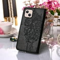 thumbnail image 6 of TECH CIRCLE for iPhone 14 Plus (6.7" 2022) Wallet Case, Embossed Butterfly PU Leather Credit Card Holder Slots Full Body Protection Kickstand Flip Folio Shockproof TPU Phone Cover,Black, 6 of 9