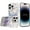 A, variant on For iPhone 14 PRO MAX 6.7" Resin Epoxy Design Diamond Metal Edged Hybrid Case - H